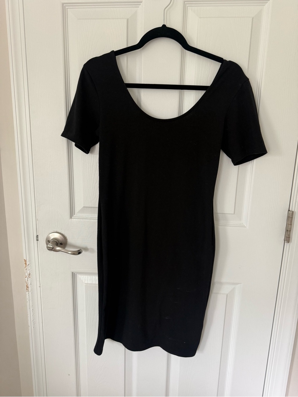MINKPINK Black Scoop Neck Short Sleeve Mini Dress